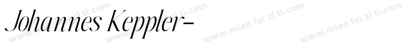 Johannes Keppler字体转换